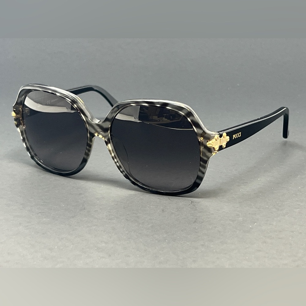Emilio Pucci Women's Sunglasses EP714S 035 Baby Zebra 56mm Square Designer